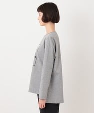 RCKLU20150 HIROKO BIS GRANDE(ヒロコ ビス グランデ) 【洗える】コットンポンチロゴTシャツ グレー