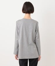 RCKLU20150 HIROKO BIS GRANDE(ヒロコ ビス グランデ) 【洗える】コットンポンチロゴTシャツ グレー