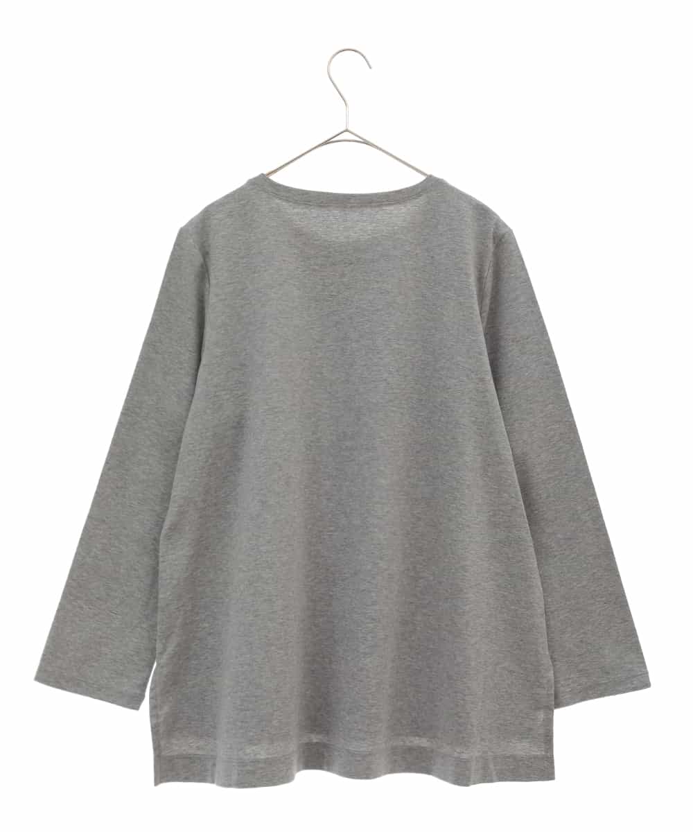 RCKLU20150 HIROKO BIS GRANDE(ヒロコ ビス グランデ) 【洗える】コットンポンチロゴTシャツ グレー