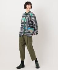 RCLLU41250 HIROKO BIS GRANDE(ヒロコ ビス グランデ) 【洗濯機で洗える】ストレッチタフタリラックスパンツ ネイビー