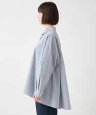 REBAA65250 HIROKO BIS(ヒロコ ビス) オーバーシルエットフレアシャツ /洗濯機で洗える ネイビー