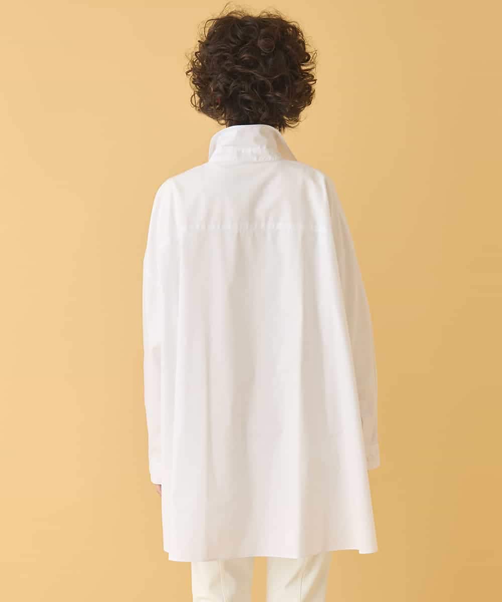 REBAA65250 HIROKO BIS(ヒロコ ビス) オーバーシルエットフレアシャツ /洗濯機で洗える ホワイト
