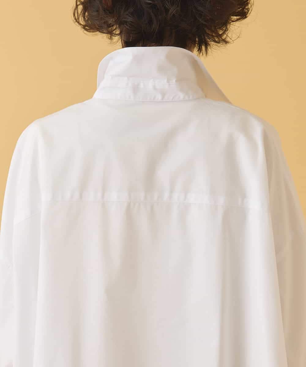 REBAA65250 HIROKO BIS(ヒロコ ビス) オーバーシルエットフレアシャツ /洗濯機で洗える ホワイト