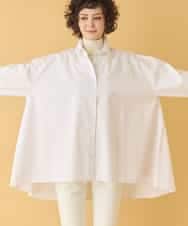 REBAA65250 HIROKO BIS(ヒロコ ビス) オーバーシルエットフレアシャツ /洗濯機で洗える ホワイト