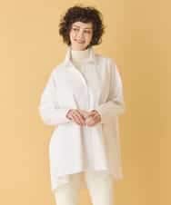 REBAA65250 HIROKO BIS(ヒロコ ビス) オーバーシルエットフレアシャツ /洗濯機で洗える ホワイト