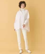 REBAA65250 HIROKO BIS(ヒロコ ビス) オーバーシルエットフレアシャツ /洗濯機で洗える ホワイト