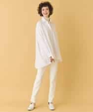 REBAA65250 HIROKO BIS(ヒロコ ビス) オーバーシルエットフレアシャツ /洗濯機で洗える ホワイト