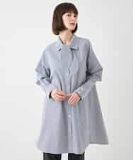 REBAA66280 HIROKO BIS(ヒロコ ビス) ボウネックチュニックシャツ /洗濯機で洗える ネイビー