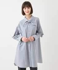 REBAA66280 HIROKO BIS(ヒロコ ビス) ボウネックチュニックシャツ /洗濯機で洗える ネイビー
