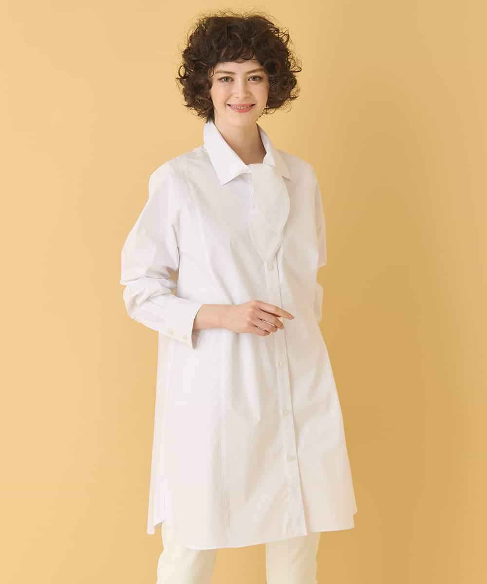 REBAA66280 HIROKO BIS(ヒロコ ビス) ボウネックチュニックシャツ /洗濯機で洗える ホワイト