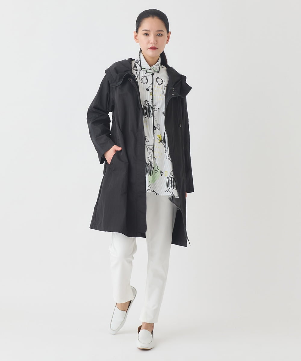 REBDD51270 HIROKO BIS(ヒロコ ビス) POPプリントストライプブラウス /洗濯機で洗える ホワイト