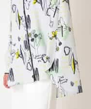 REBDD51270 HIROKO BIS(ヒロコ ビス) 【先行予約】POPプリントストライプブラウス ホワイト