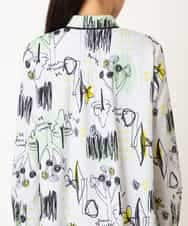 REBDD51270 HIROKO BIS(ヒロコ ビス) 【先行予約】POPプリントストライプブラウス ホワイト