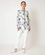 REBDD51270 HIROKO BIS(ヒロコ ビス) 【先行予約】POPプリントストライプブラウス ホワイト