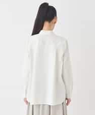 REBDD70230 HIROKO BIS(ヒロコ ビス) タックデザインタイプライターシャツ /洗濯機で洗える ホワイト