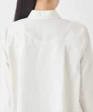 REBDD70230 HIROKO BIS(ヒロコ ビス) タックデザインタイプライターシャツ /洗濯機で洗える ホワイト