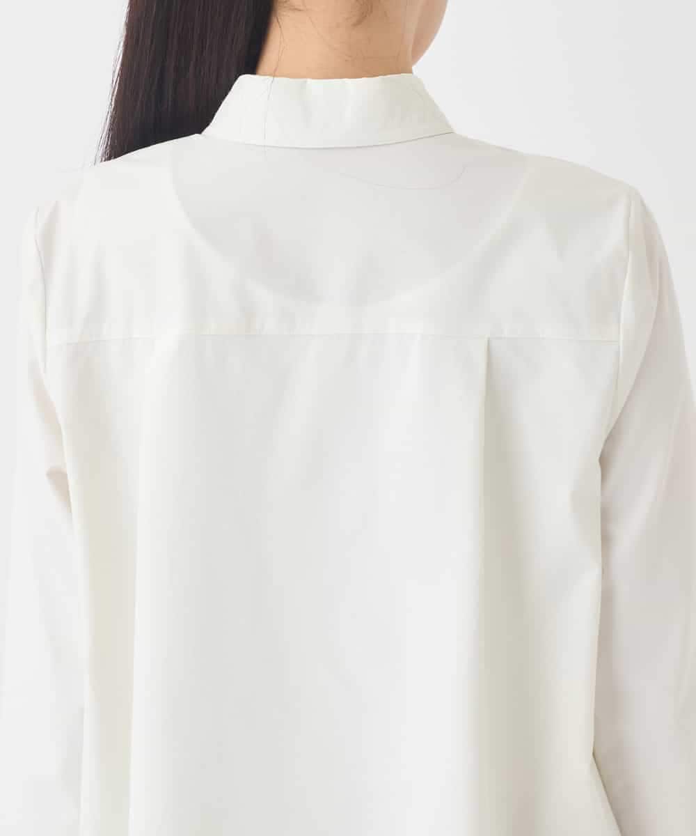 REBDD70230 HIROKO BIS(ヒロコ ビス) タックデザインタイプライターシャツ /洗濯機で洗える ホワイト