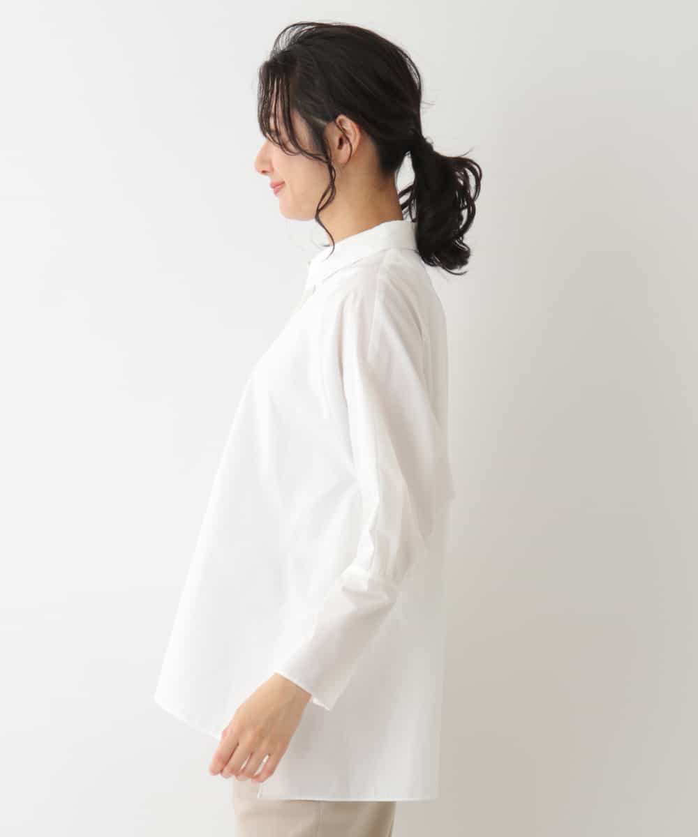 REBDS62190 HIROKO BIS(ヒロコ ビス) 【洗える】ロングカフスラグランシルエットブラウス ホワイト