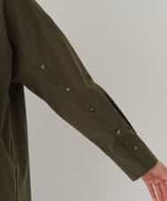 REBDS71240 HIROKO BIS(ヒロコ ビス) 【洗える】バンドカラーボタンデザインシャツ カーキ