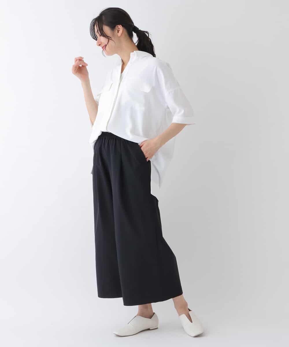REBFT70230 HIROKO BIS(ヒロコ ビス) 【洗える】コンフォートオーバーシルエットシャツ カーキ