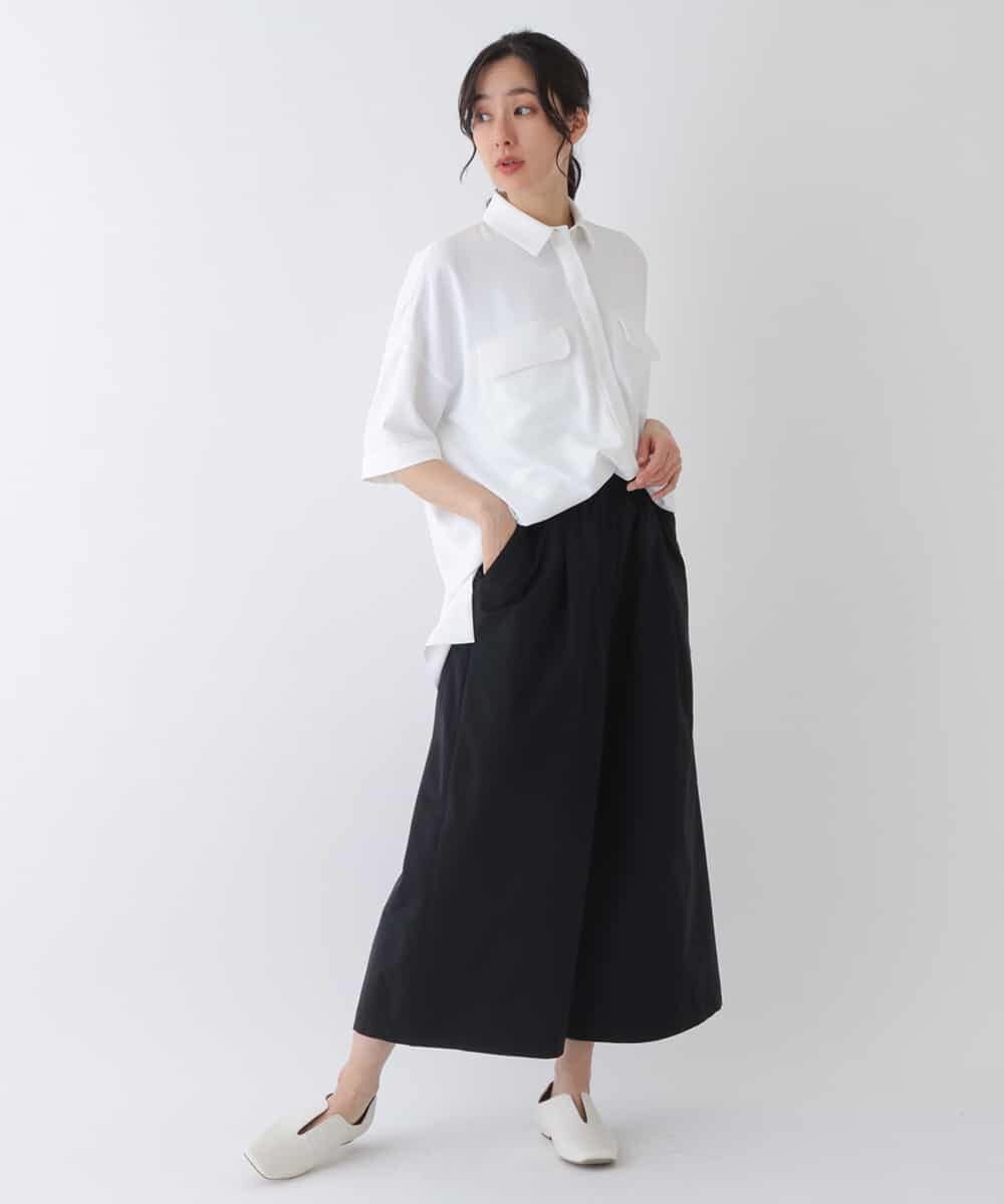 REBFT70230 HIROKO BIS(ヒロコ ビス) 【洗える】コンフォートオーバーシルエットシャツ カーキ