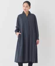 REEDD71290 HIROKO BIS(ヒロコ ビス) タイプライターシャツワンピース ネイビー