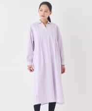 REEDD71290 HIROKO BIS(ヒロコ ビス) タイプライターシャツワンピース ラベンダー