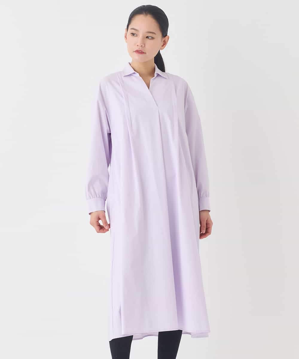 REEDD71290 HIROKO BIS(ヒロコ ビス) タイプライターシャツワンピース ラベンダー