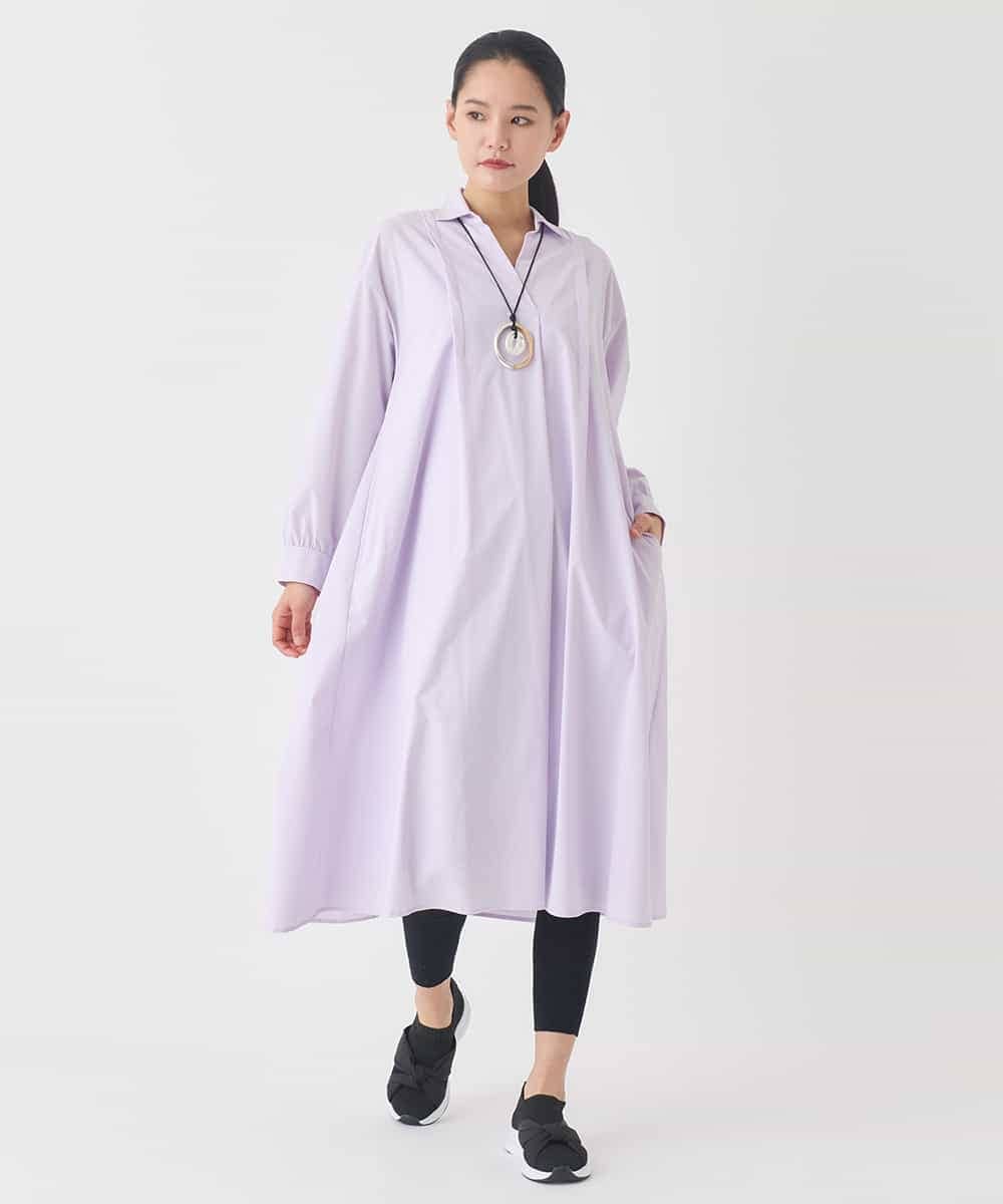 REEDD71290 HIROKO BIS(ヒロコ ビス) タイプライターシャツワンピース ラベンダー