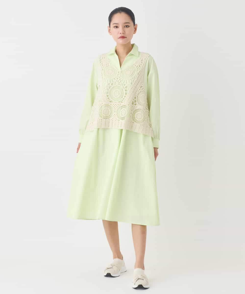 REEDD71290 HIROKO BIS(ヒロコ ビス) タイプライターシャツワンピース ラベンダー