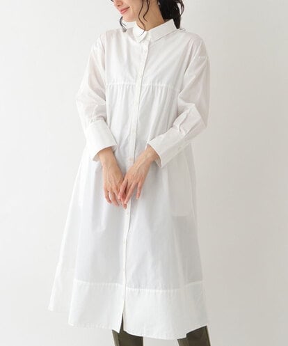 REEDS64340  【洗える】ワイドシルエットシャツワンピース
