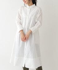 REEDS64340 HIROKO BIS(ヒロコ ビス) 【洗える】ワイドシルエットシャツワンピース ホワイト