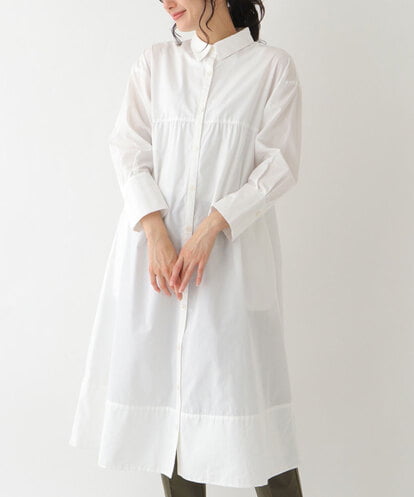 REEDS64340  【洗える】ワイドシルエットシャツワンピース
