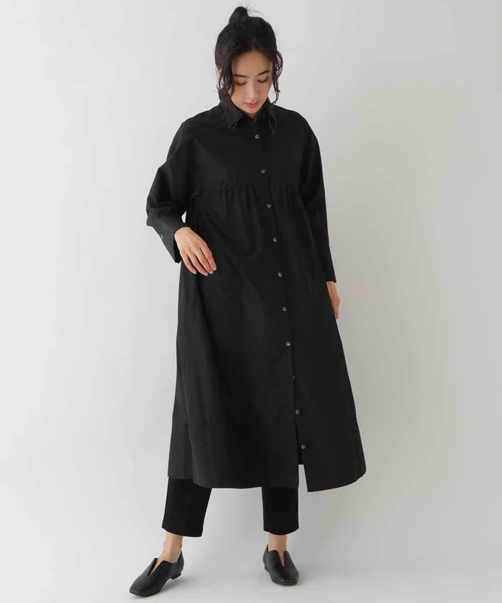 REEDS64340 HIROKO BIS(ヒロコ ビス) 【洗える】ワイドシルエットシャツワンピース ホワイト