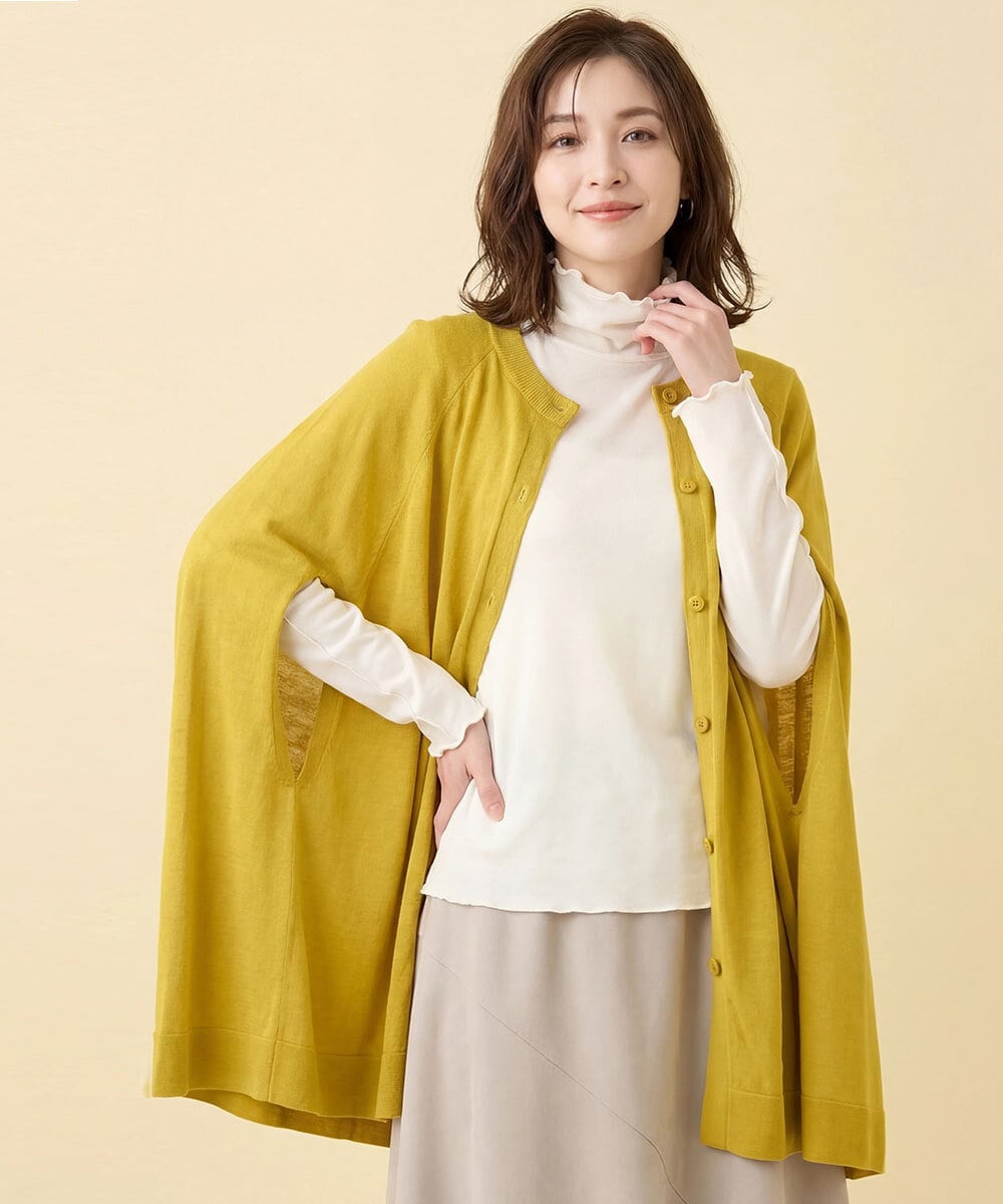 REFAA62230 HIROKO BIS(ヒロコ ビス) ホールガーメントニットカーディガン イエロー