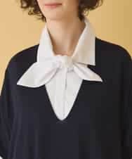 REFAA64260 HIROKO BIS(ヒロコ ビス) ホールガーメントリブニットジレ ネイビー