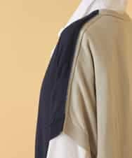 REFAA64260 HIROKO BIS(ヒロコ ビス) ホールガーメントリブニットジレ ネイビー