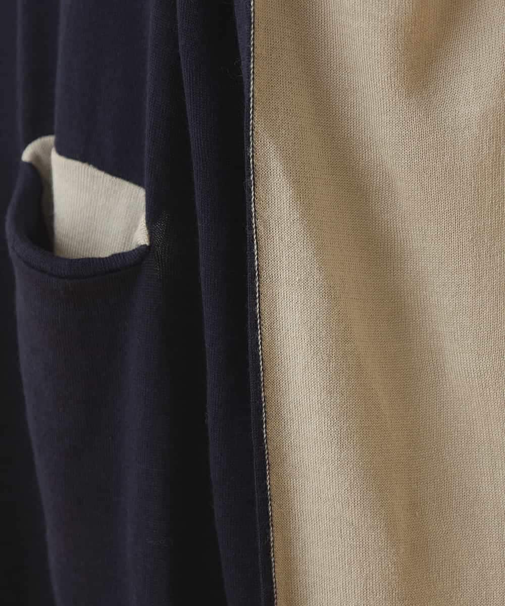 REFAA64260 HIROKO BIS(ヒロコ ビス) ホールガーメントリブニットジレ ネイビー