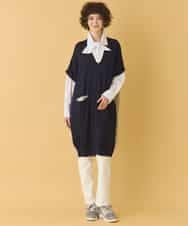 REFAA64260 HIROKO BIS(ヒロコ ビス) ホールガーメントリブニットジレ ネイビー