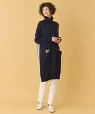 REFAA64260 HIROKO BIS(ヒロコ ビス) ホールガーメントリブニットジレ ネイビー