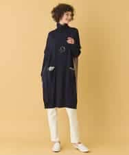 REFAA64260 HIROKO BIS(ヒロコ ビス) ホールガーメントリブニットジレ ネイビー