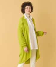 REFAB67260 HIROKO BIS(ヒロコ ビス) ホールガーメントロングカーディガン グリニッシュイエロー 