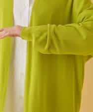 REFAB67260 HIROKO BIS(ヒロコ ビス) ホールガーメントロングカーディガン グリニッシュイエロー 