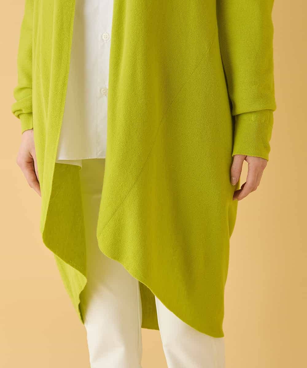 REFAB67260 HIROKO BIS(ヒロコ ビス) ホールガーメントロングカーディガン グリニッシュイエロー 