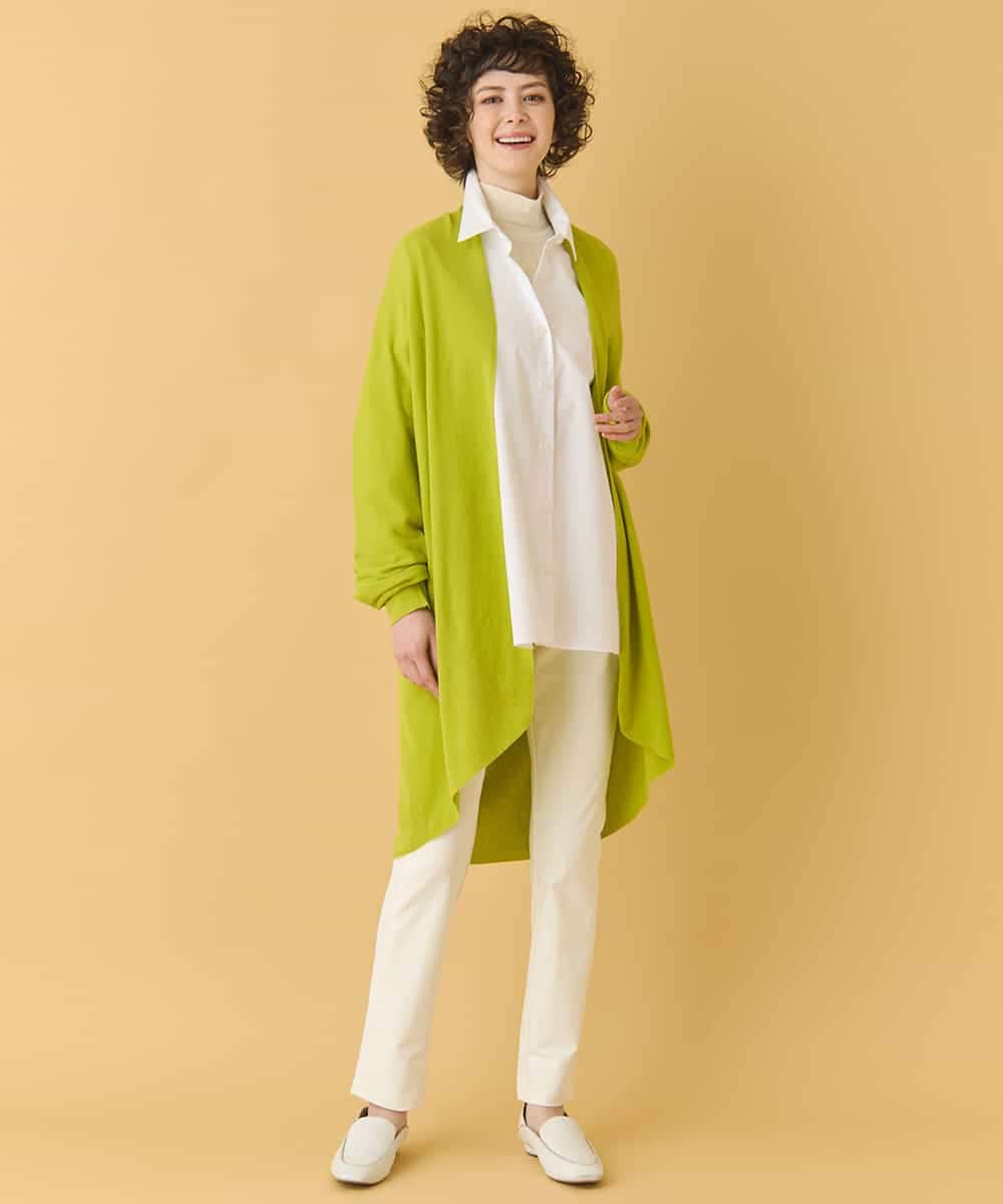 REFAB67260 HIROKO BIS(ヒロコ ビス) ホールガーメントロングカーディガン グリニッシュイエロー 