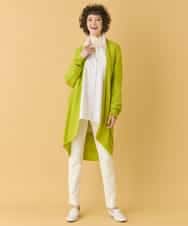 REFAB67260 HIROKO BIS(ヒロコ ビス) ホールガーメントロングカーディガン グリニッシュイエロー 