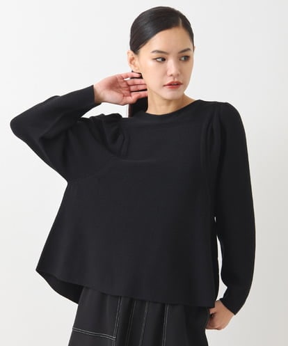 REFAB68230  ホールガーメントフレアヘムニットプルオーバー