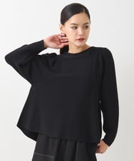 REFAB68230 HIROKO BIS(ヒロコ ビス) ホールガーメントフレアヘムニットプルオーバー ブラック