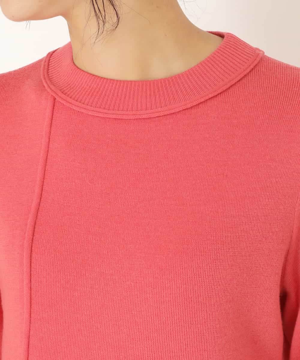 REFAP60190 HIROKO BIS(ヒロコ ビス) 【洗える】アシンメトリーニットプルオーバー ピンク