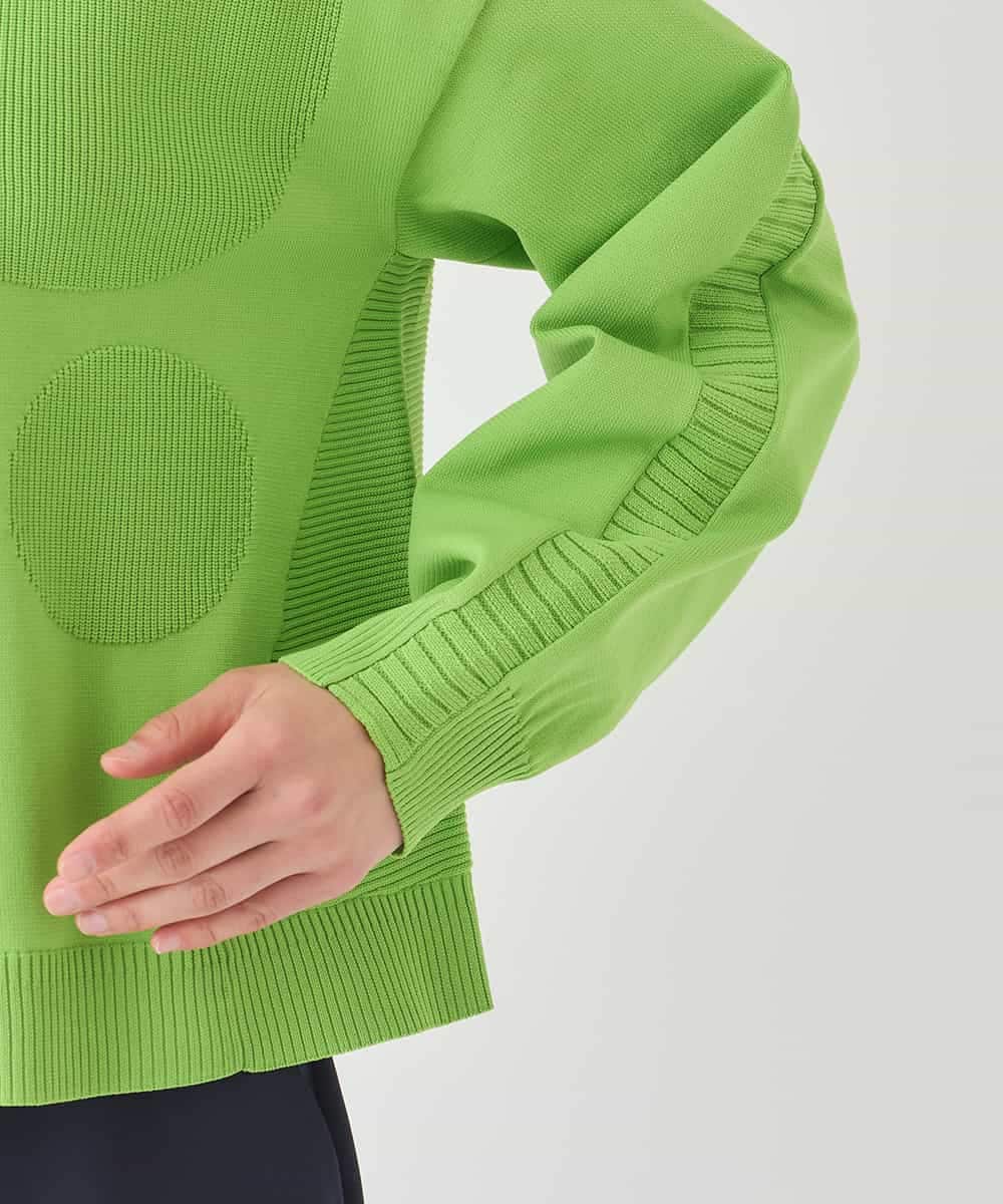 REFDD60180 HIROKO BIS(ヒロコ ビス) ドットジャガードニットプルオーバー /洗える グリーン